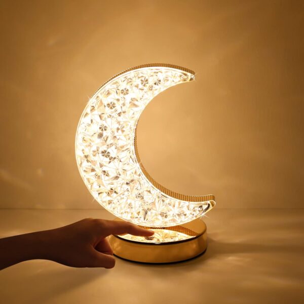 Moon Crystal Lamp 3 Color Touch Control