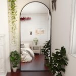 71"x26" Black Aluminum Arched Full Length Mirror - Image 2
