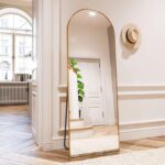 64"x21" Gold Aluminum Arched Full Length Mirror